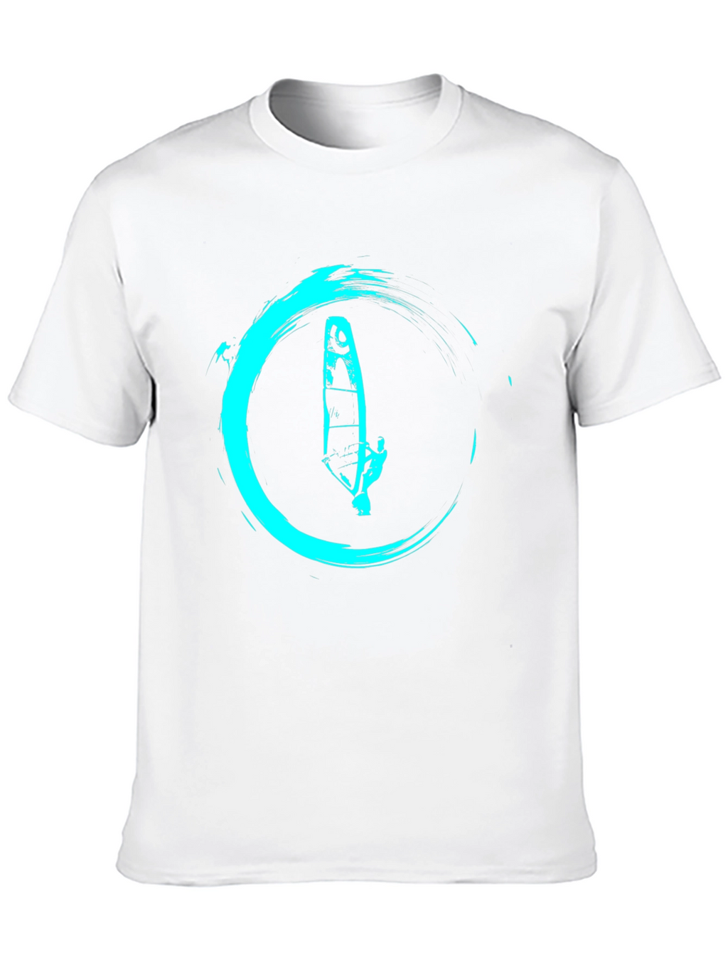 Windsurfer Graphic Tee - Cool Aqua Design