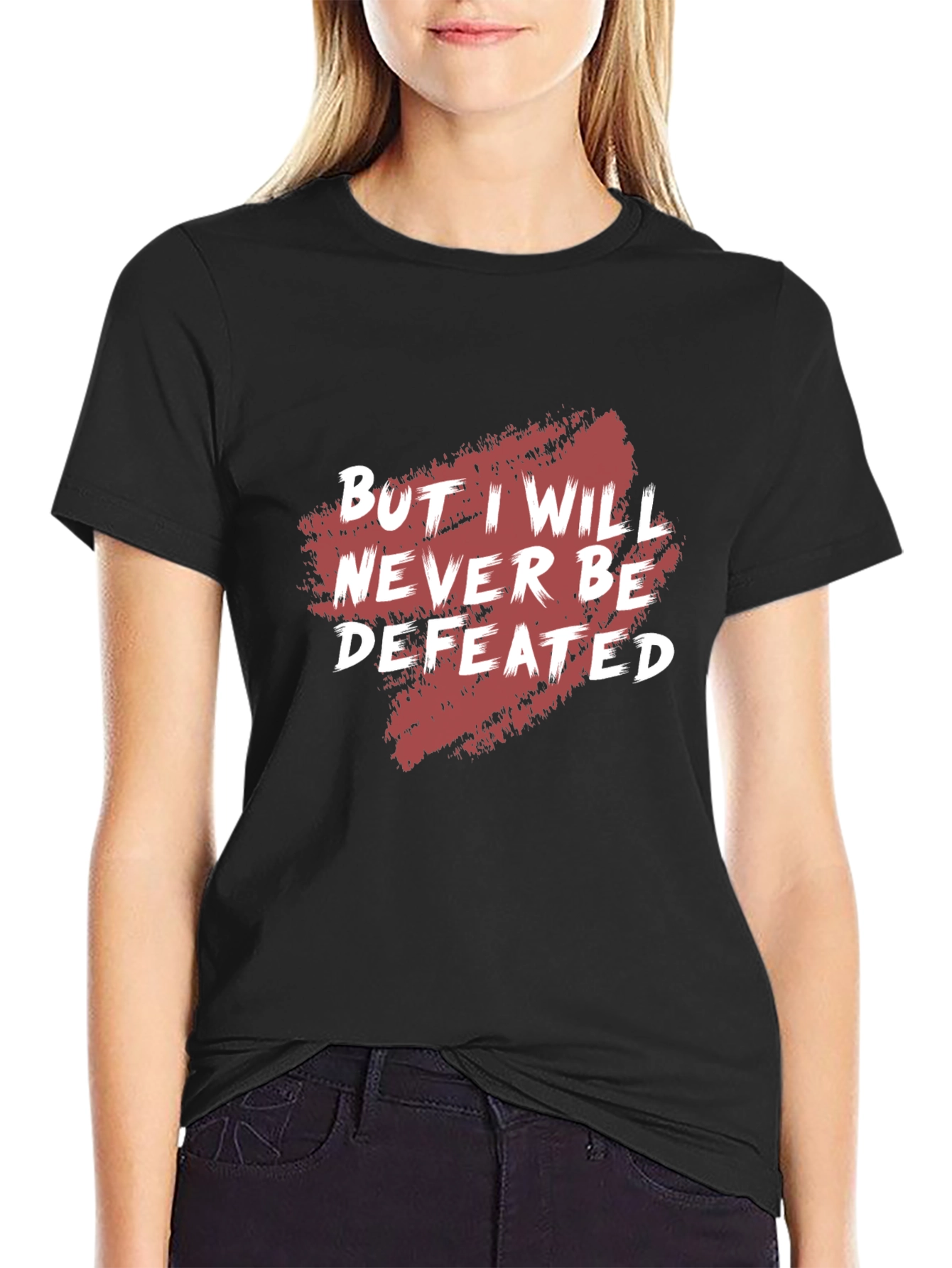 Unyielding Spirit Graphic Tee - Never Be Defeated