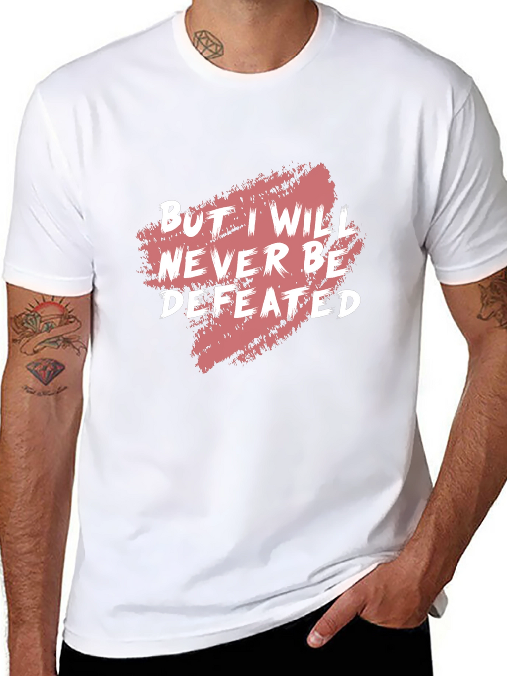 Unyielding Spirit Graphic Tee - Never Be Defeated
