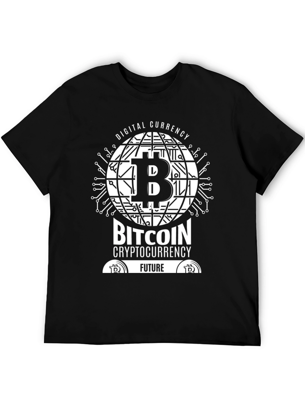 Bitcoin Cryptocurrency Future Black T-Shirt