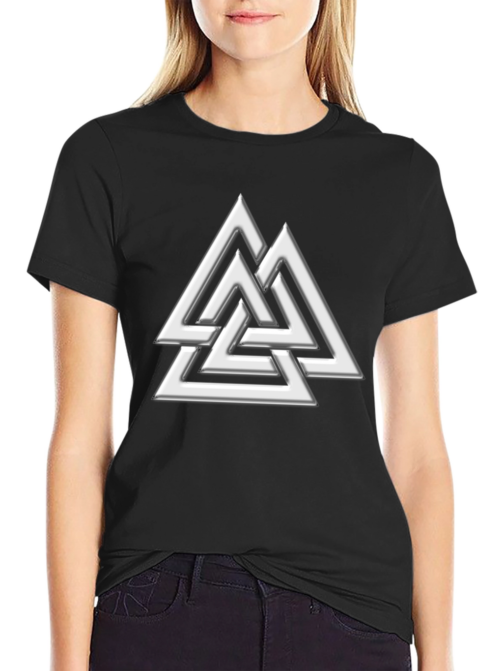Valknut Symbol Graphic Tee - Norse Viking Design