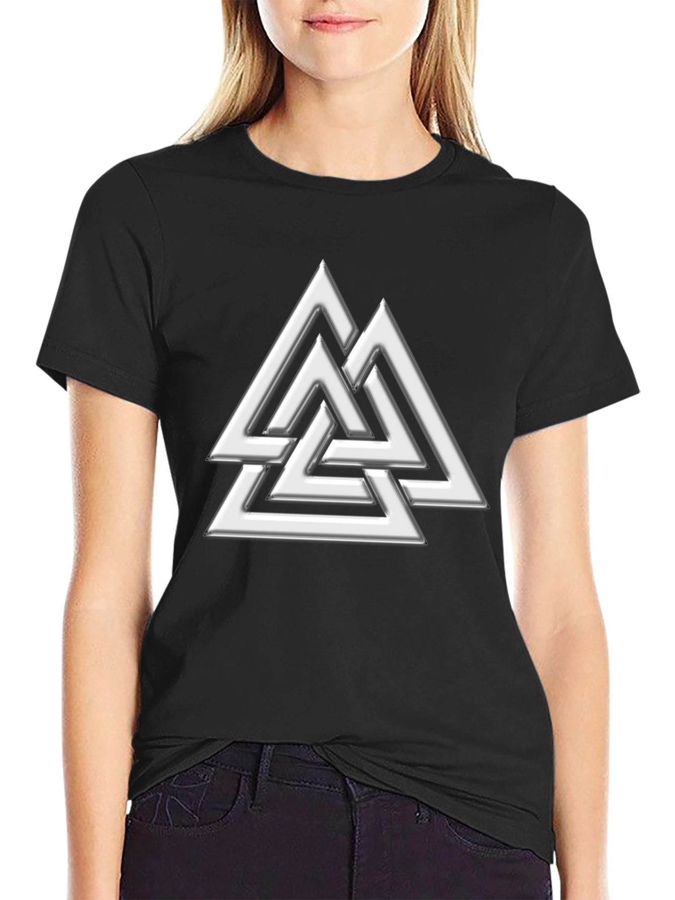 Valknut Symbol Graphic Tee - Norse Viking Design