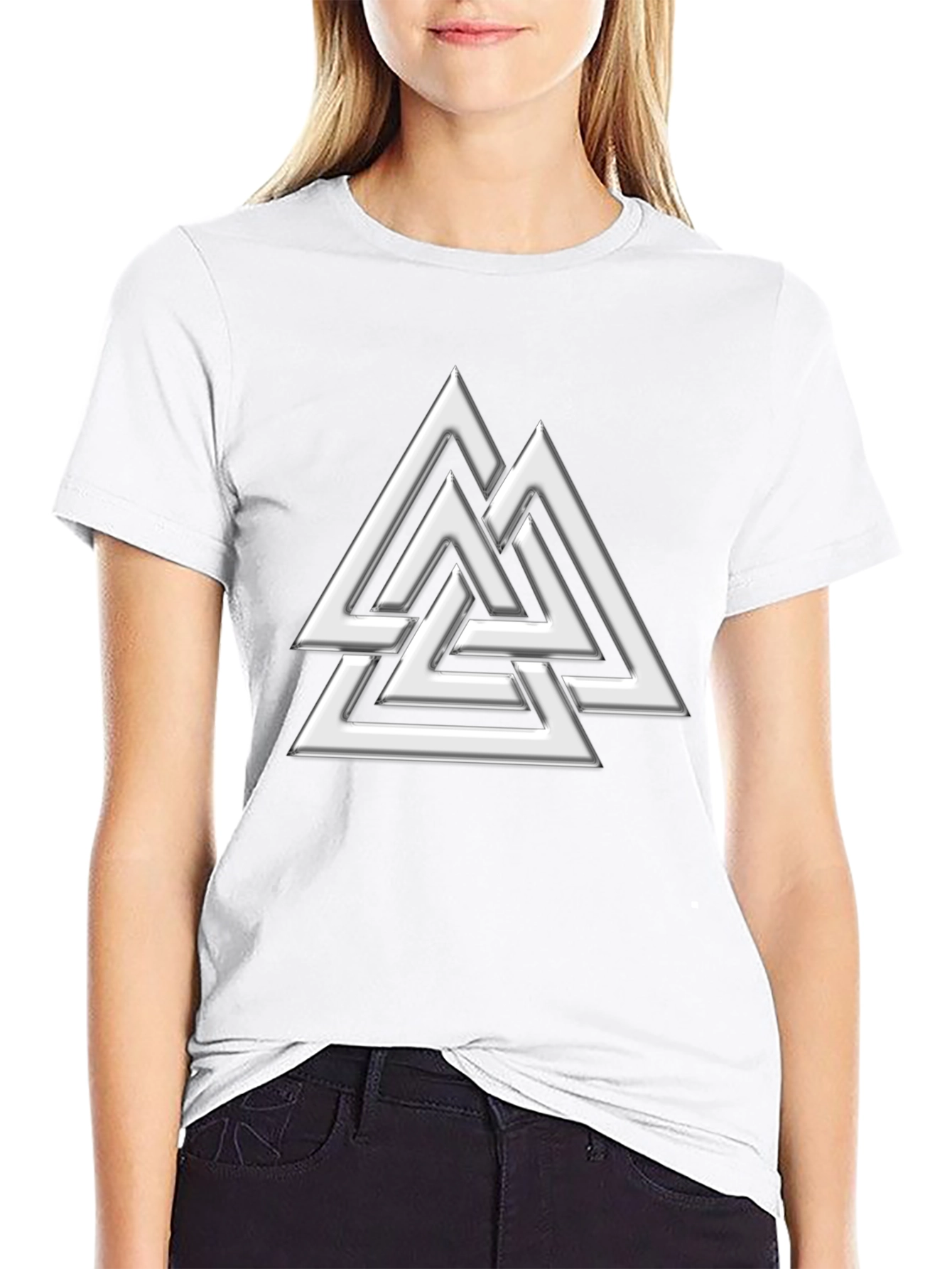 Valknut Symbol Graphic Tee - Norse Viking Design