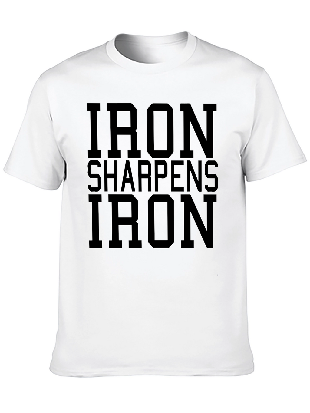 Iron Sharpens Iron Black T-Shirt Motivation
