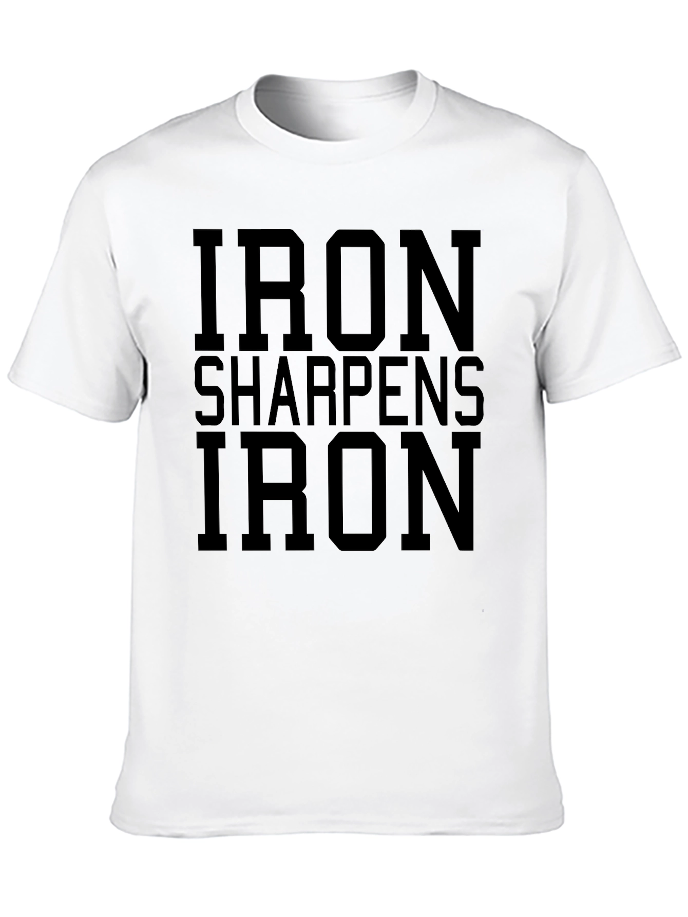 Iron Sharpens Iron Black T-Shirt Motivation