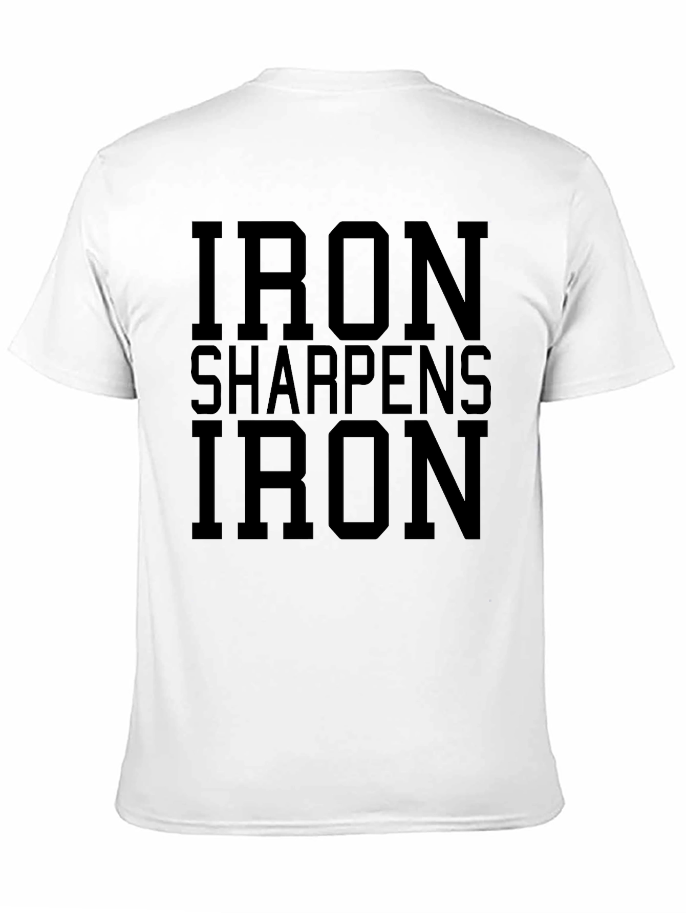 Iron Sharpens Iron Black T-Shirt Motivation