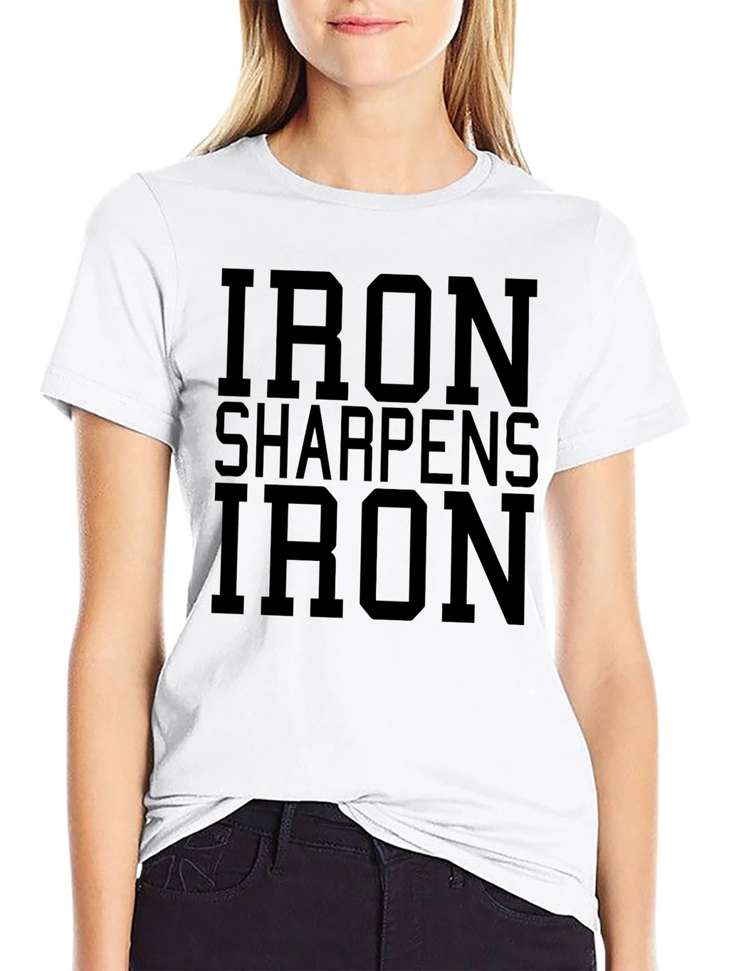 Iron Sharpens Iron Black T-Shirt Motivation