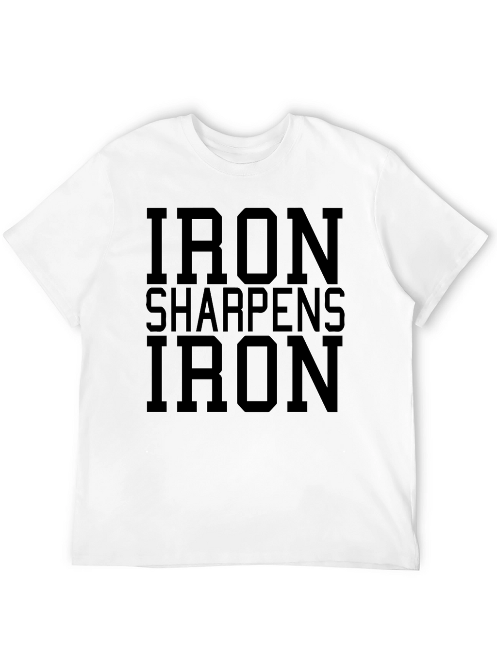 Iron Sharpens Iron Black T-Shirt Motivation