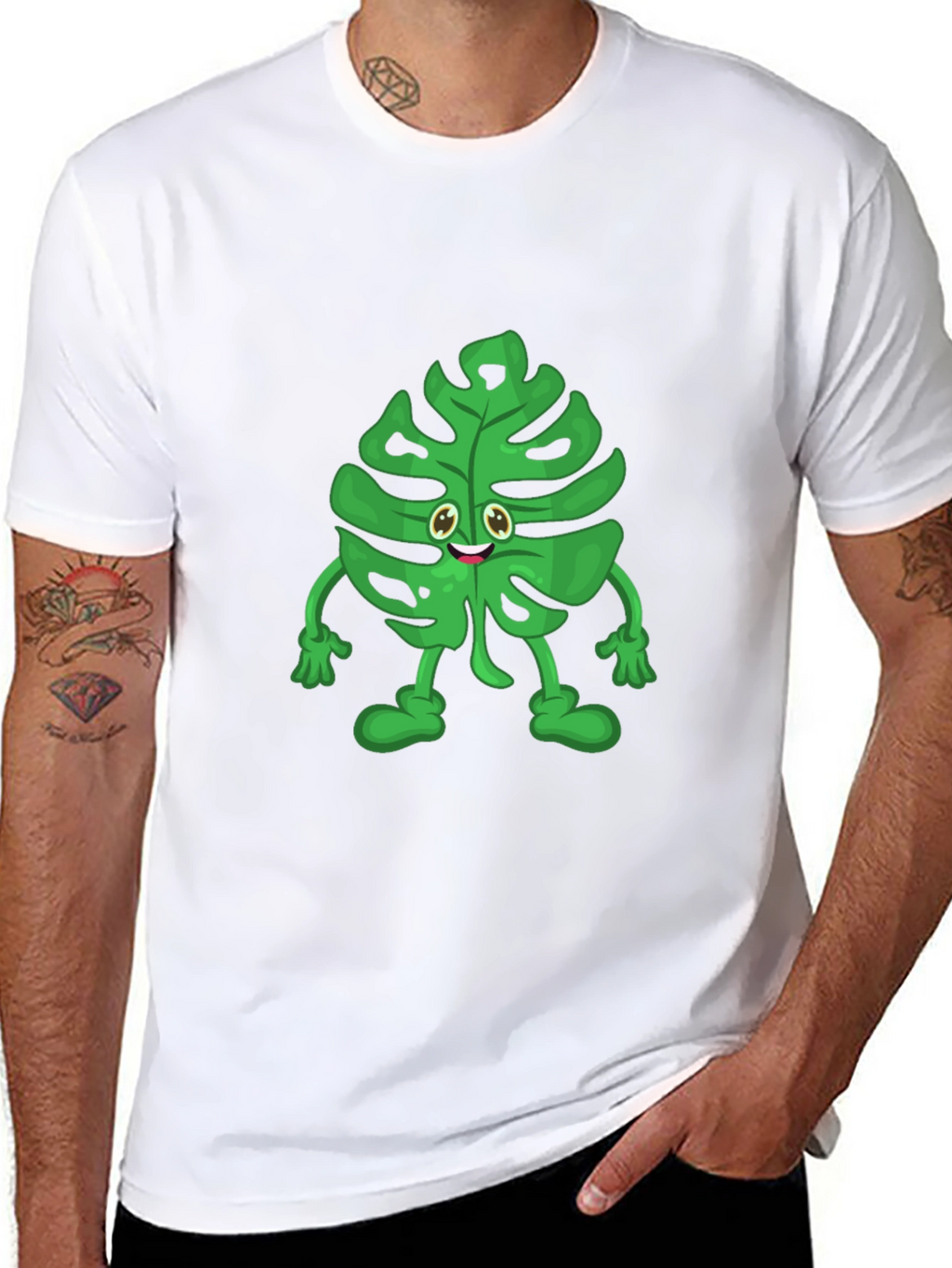 Funny Monstera Plant T-Shirt - Cute Cartoon Graphic Tee