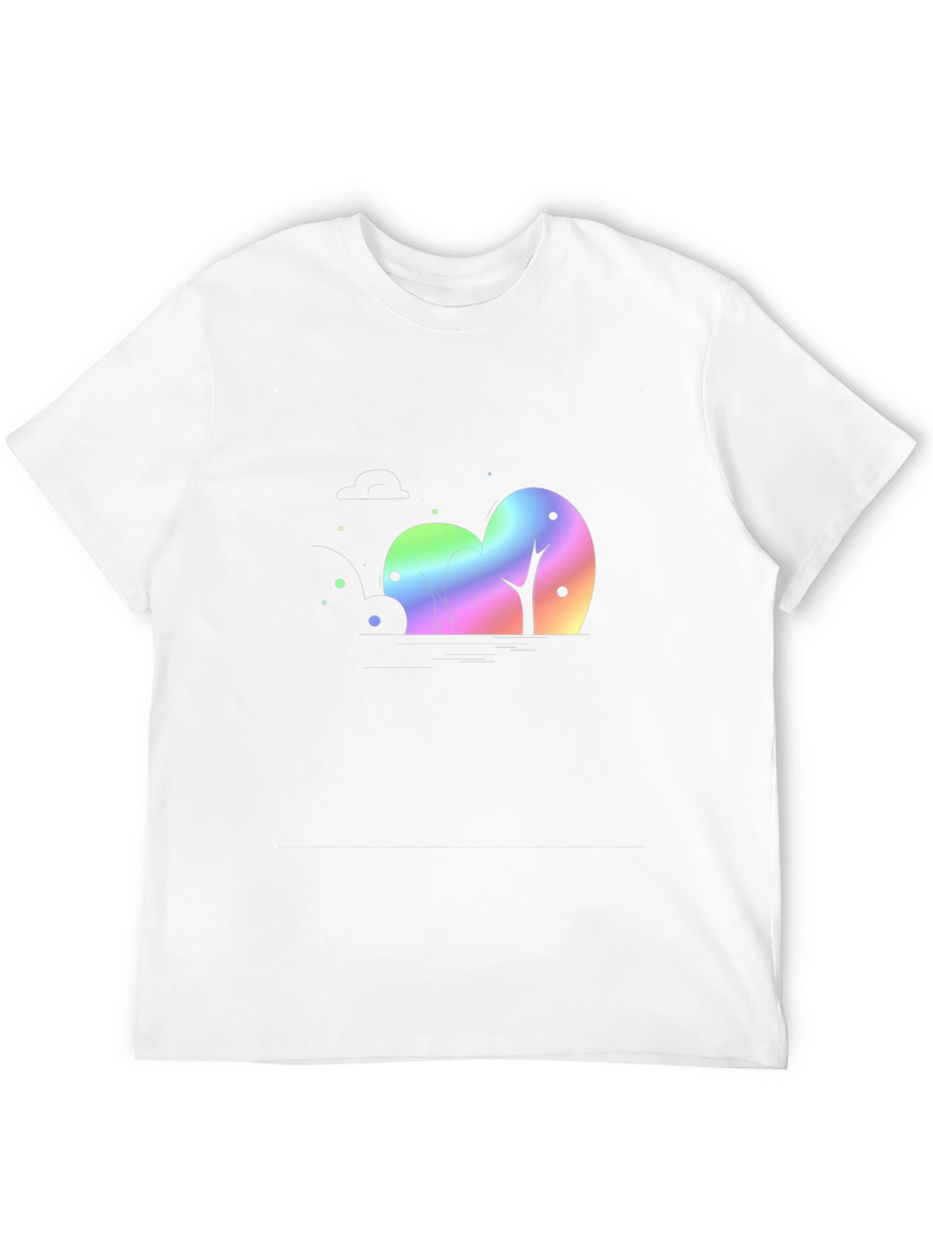 Rainbow Trees Black T-Shirt