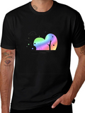 Rainbow Trees Black T-Shirt