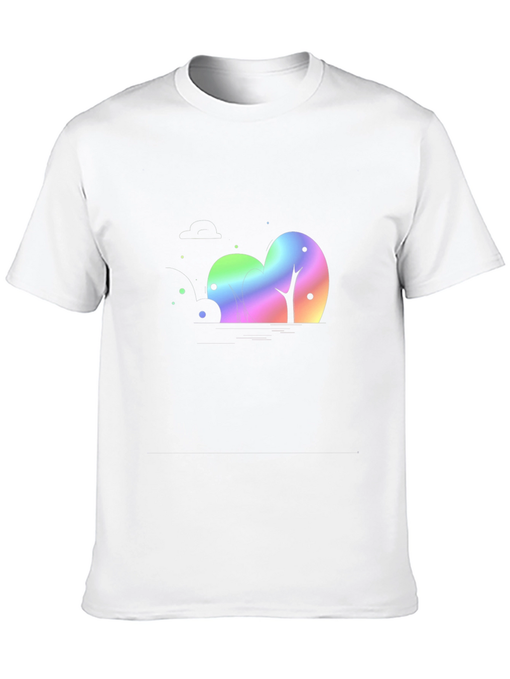 Rainbow Trees Black T-Shirt
