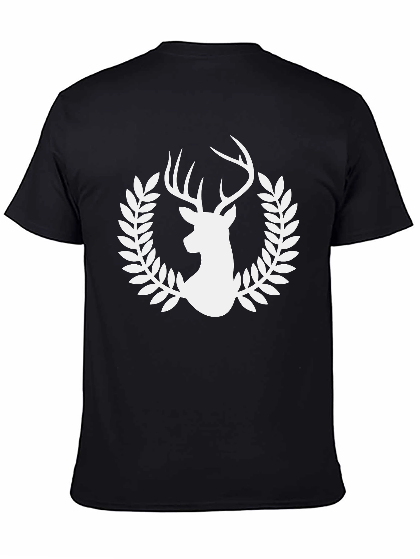 Deer Laurel Wreath Graphic T-Shirt