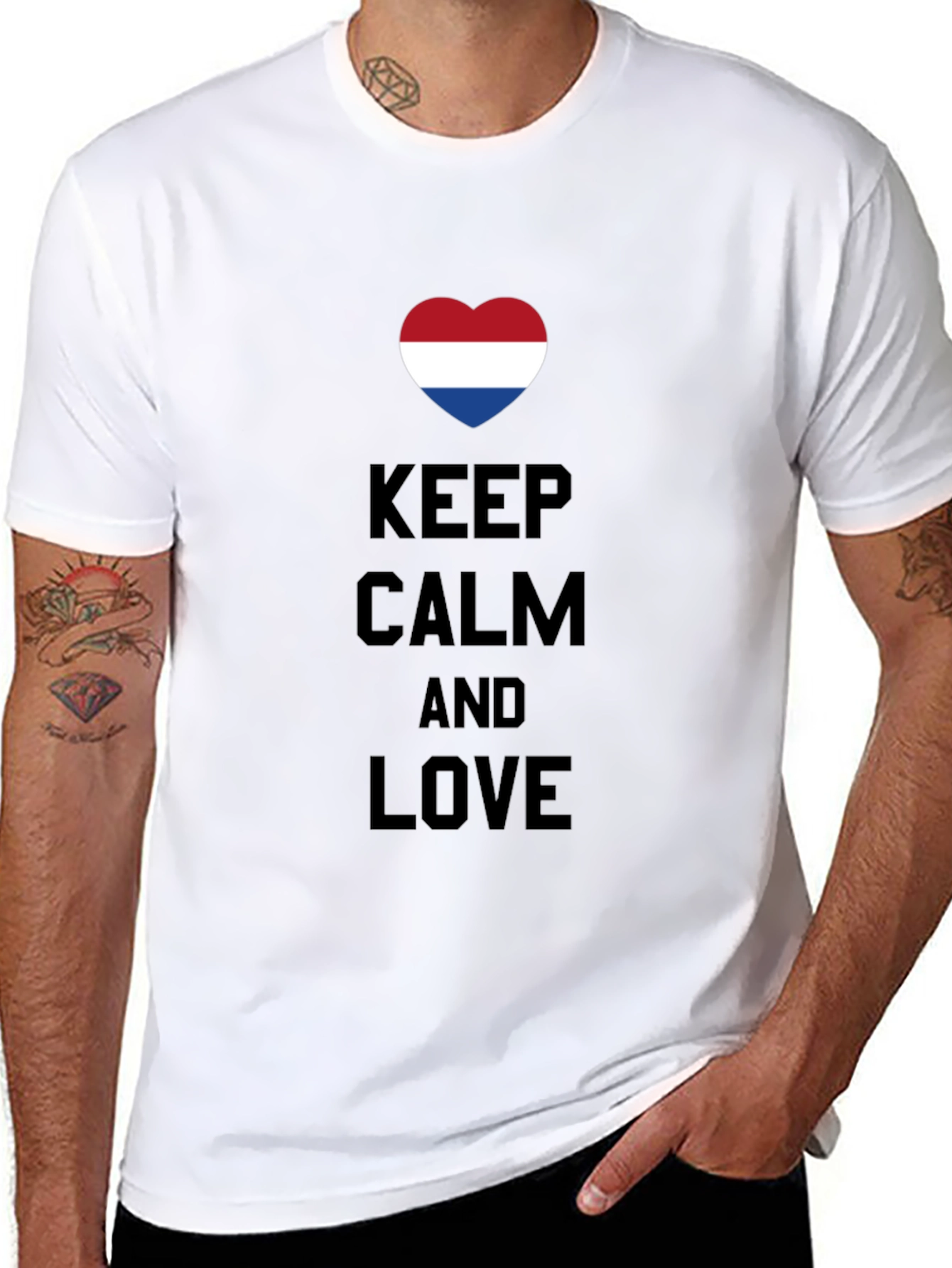 Keep Calm and Love - Dutch Heart T-Shirt