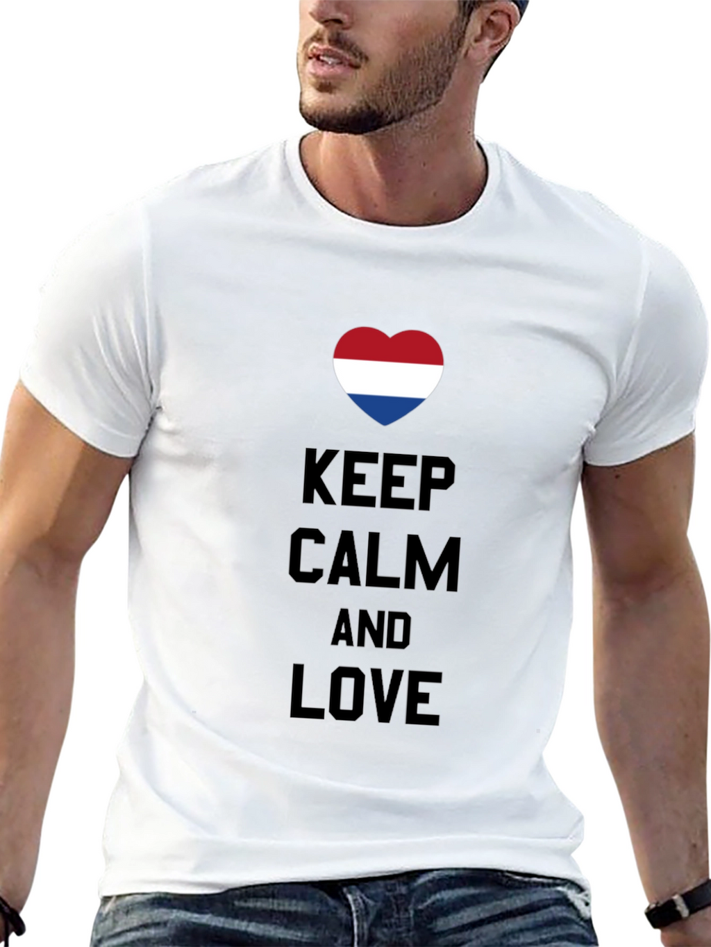 Keep Calm and Love - Dutch Heart T-Shirt