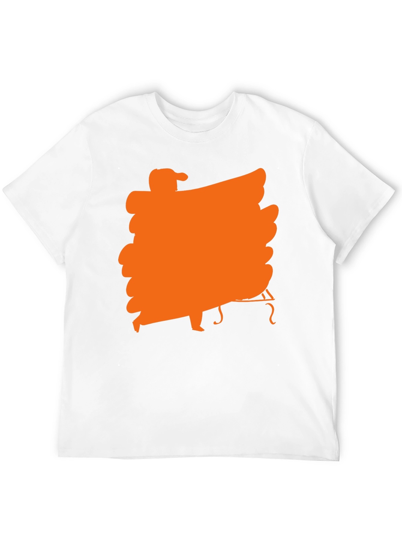 Black T-Shirt with Orange Musician Graphic