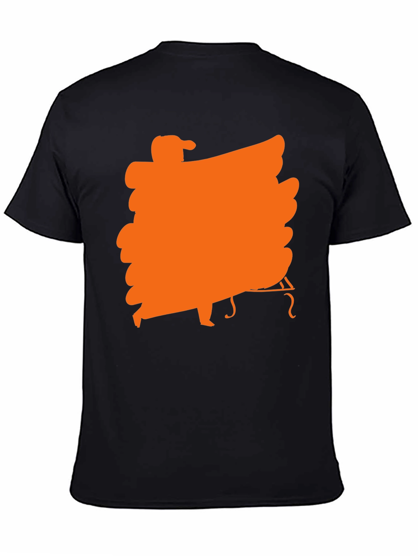 Black T-Shirt with Orange Musician Graphic