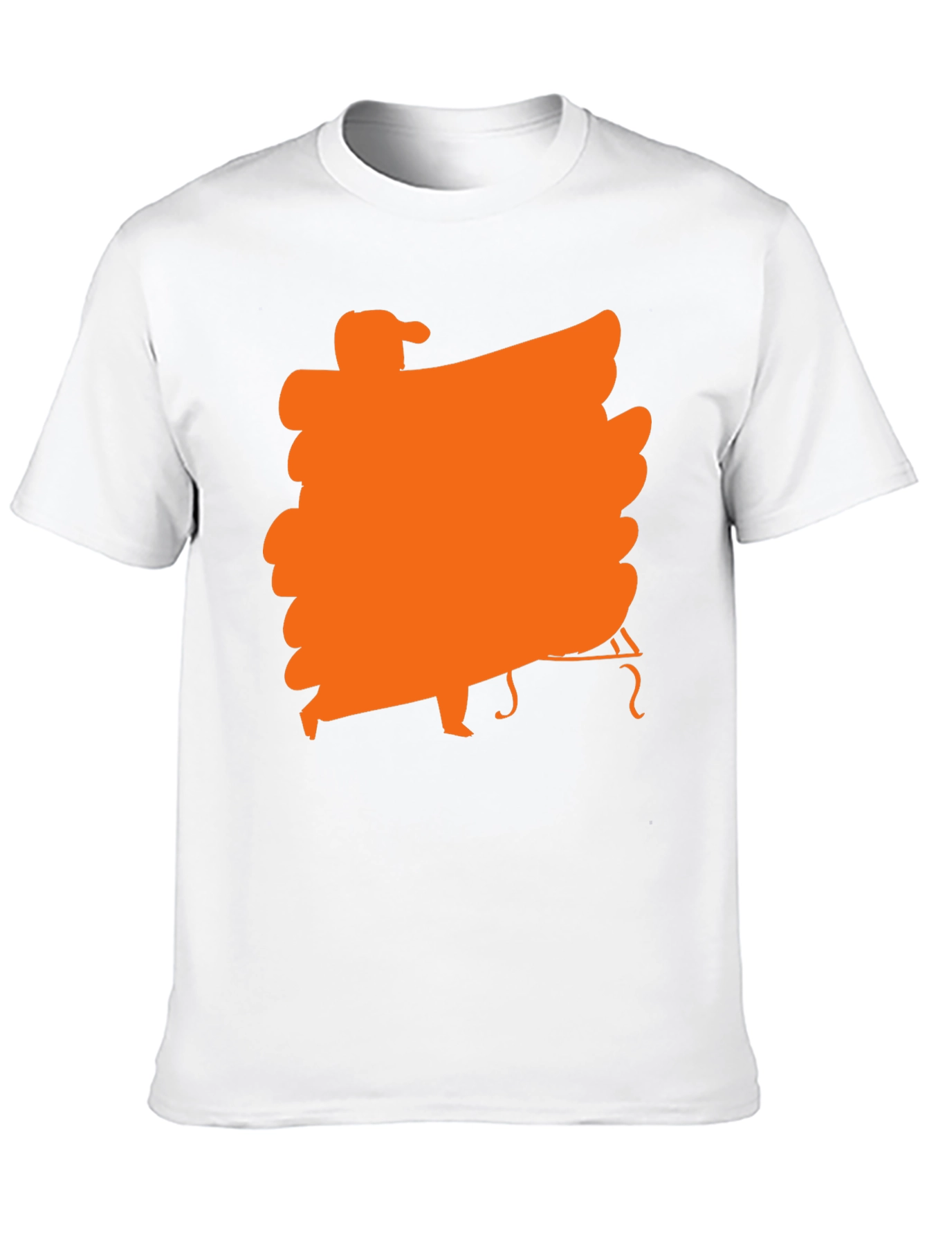 Black T-Shirt with Orange Musician Graphic