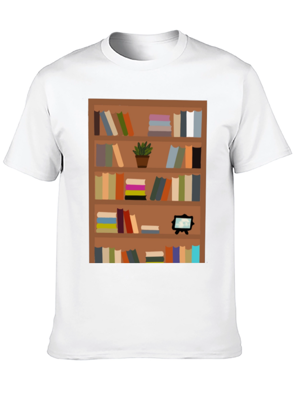 Bookcase Graphic Tee - Book Lovers Apparel