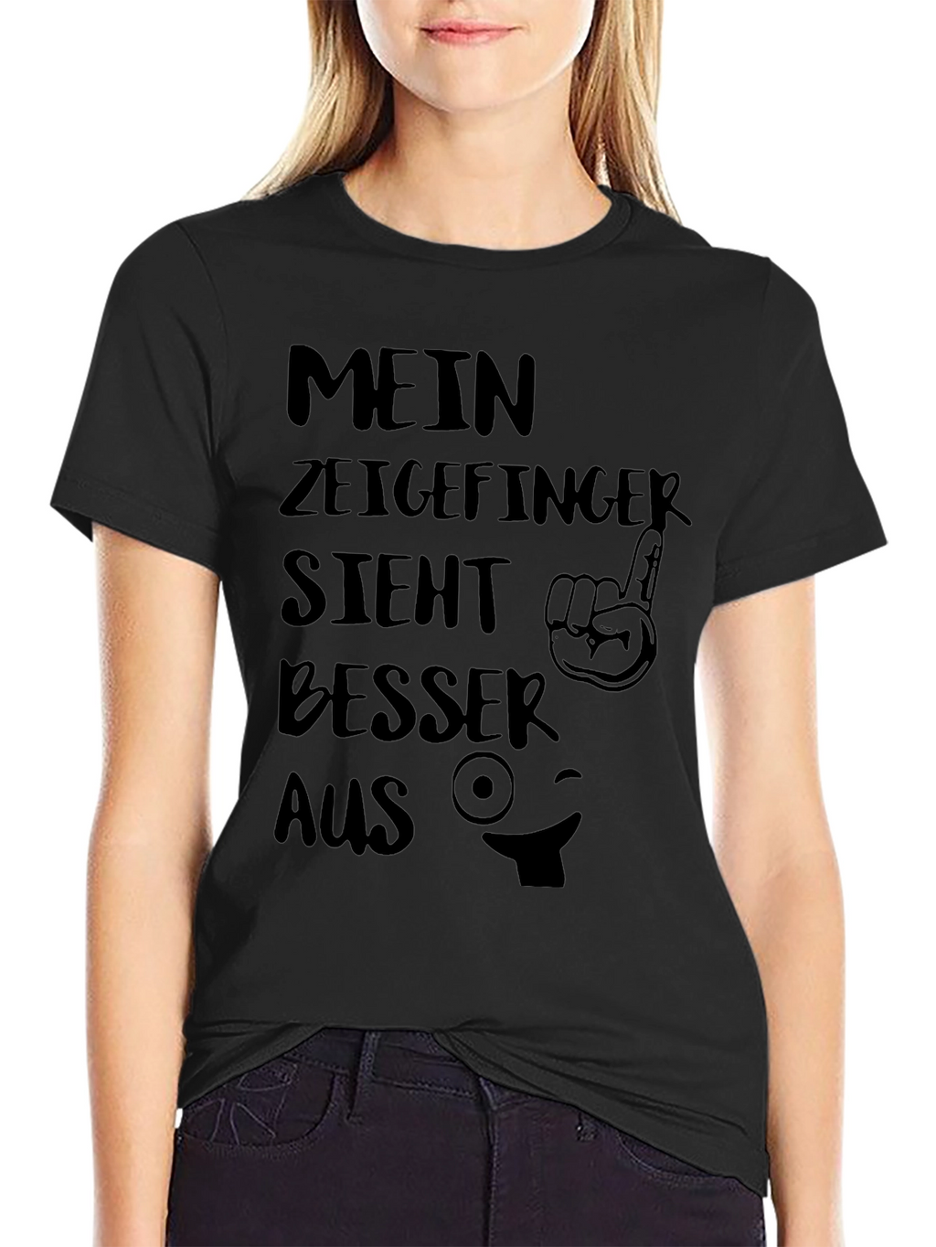 Funny German T-Shirt: Mein Zeigefinger