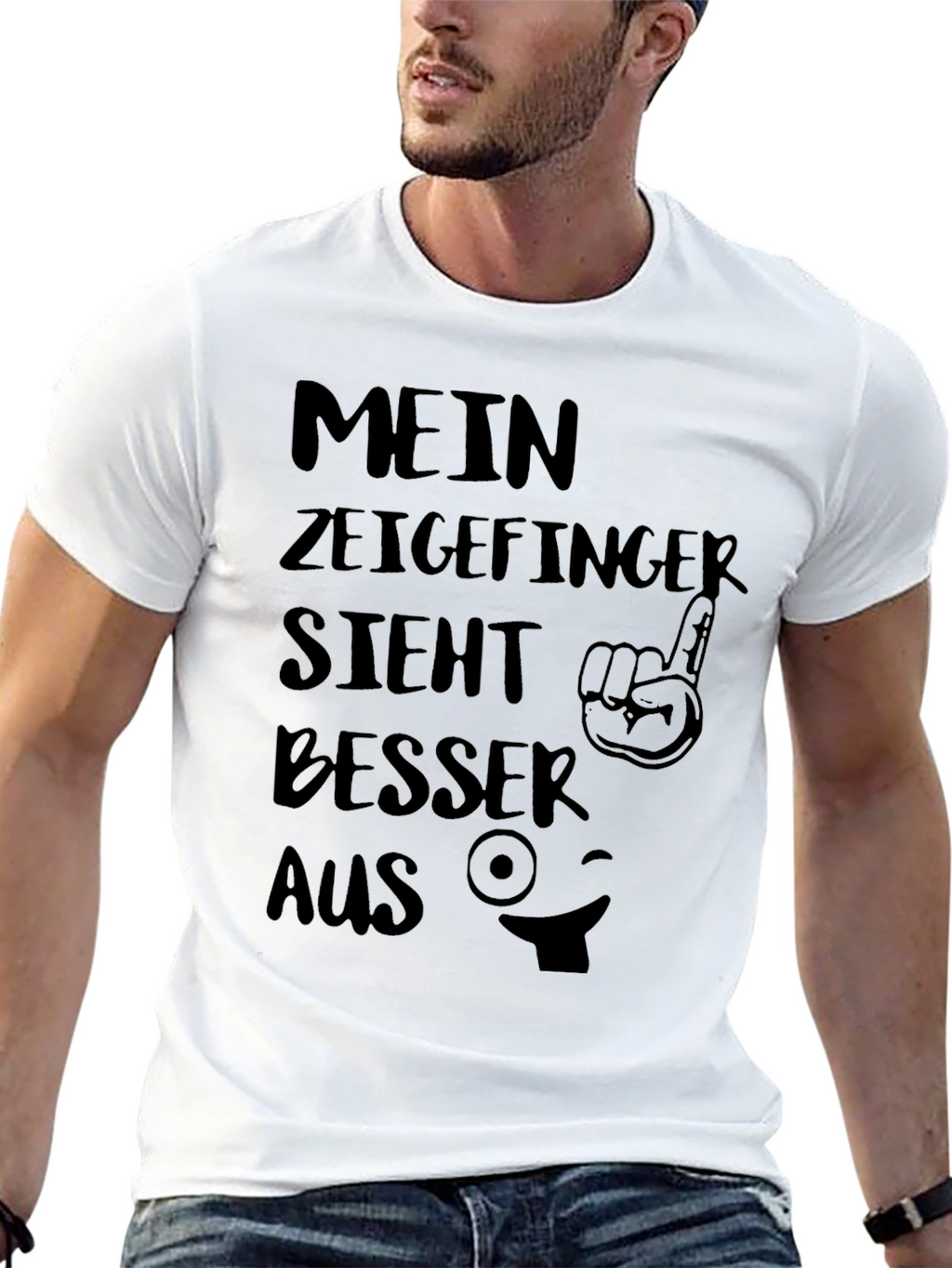 Funny German T-Shirt: Mein Zeigefinger