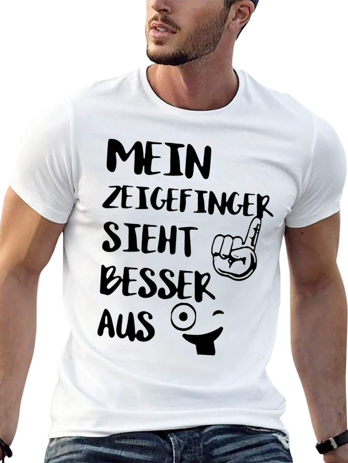 Funny German T-Shirt: Mein Zeigefinger
