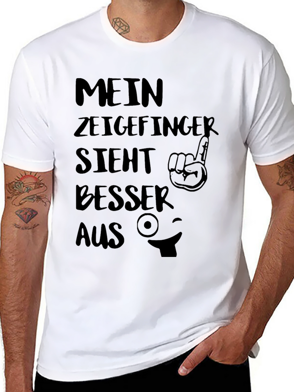 Funny German T-Shirt: Mein Zeigefinger