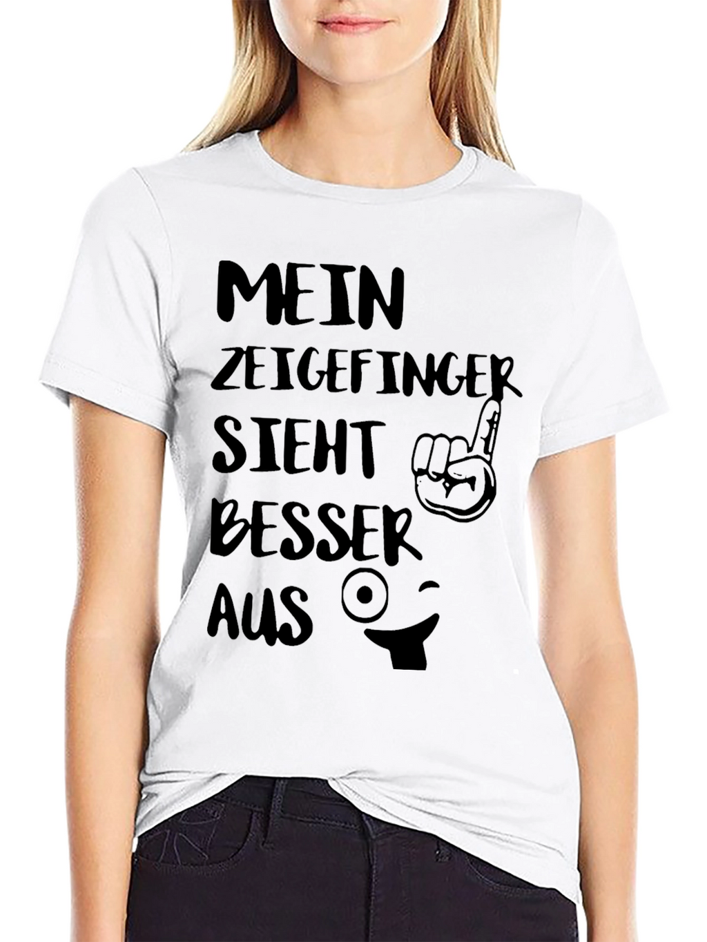Funny German T-Shirt: Mein Zeigefinger