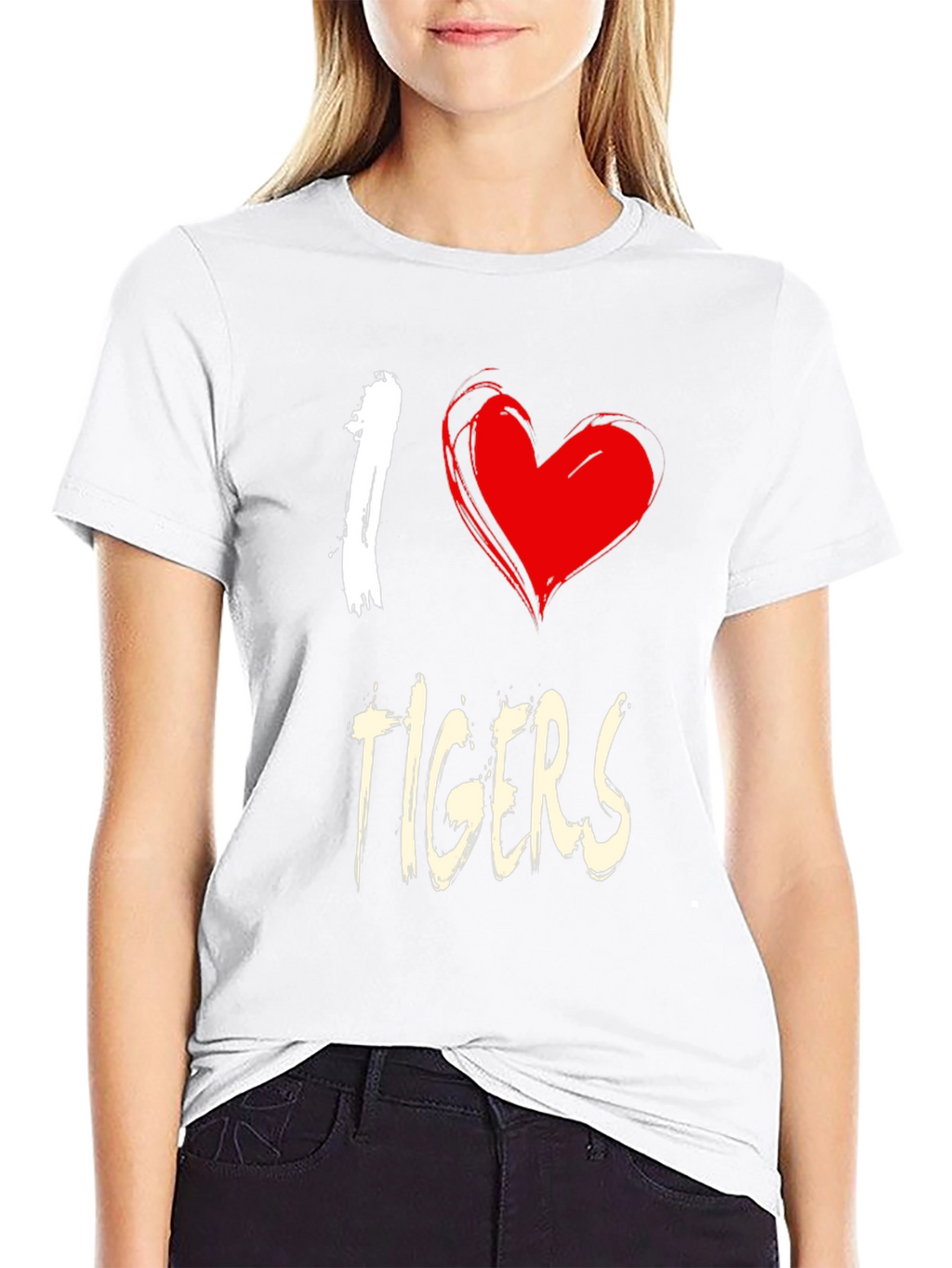 I Heart Tigers Graphic Tee - Unisex Cotton T-Shirt