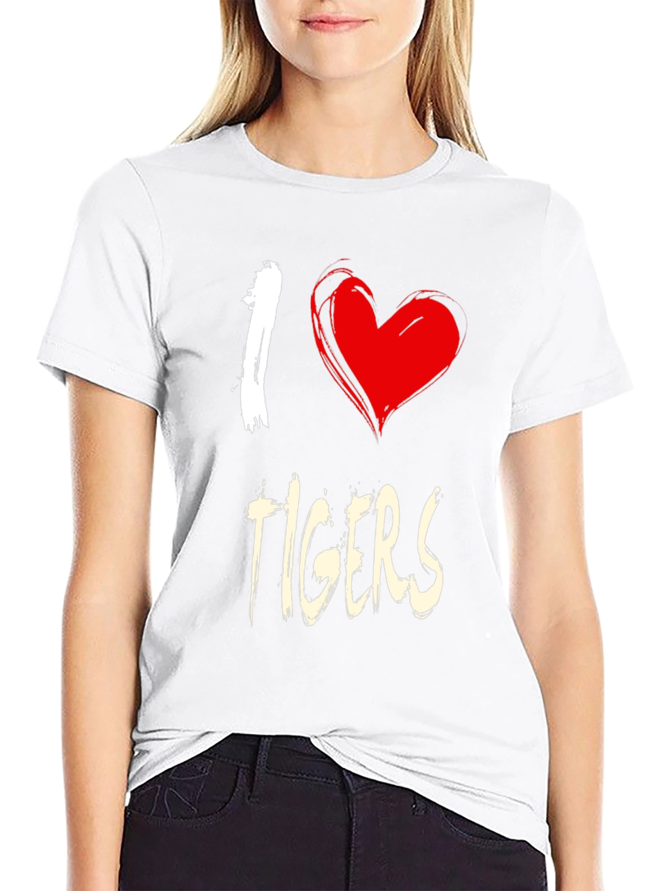 I Heart Tigers Graphic Tee - Unisex Cotton T-Shirt