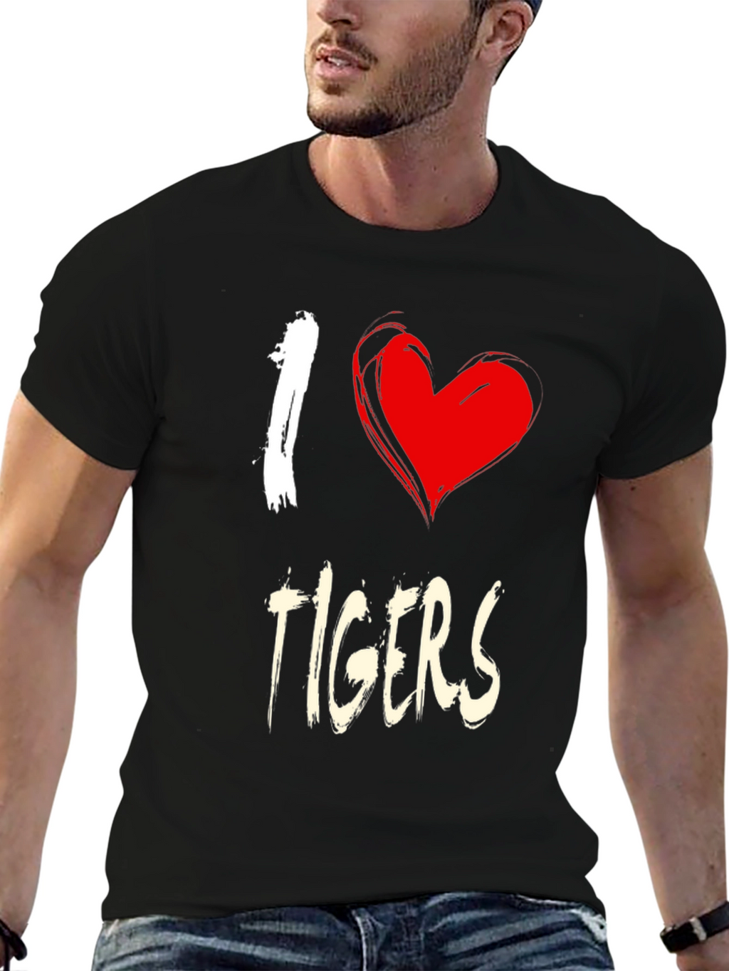 I Heart Tigers Graphic Tee - Unisex Cotton T-Shirt