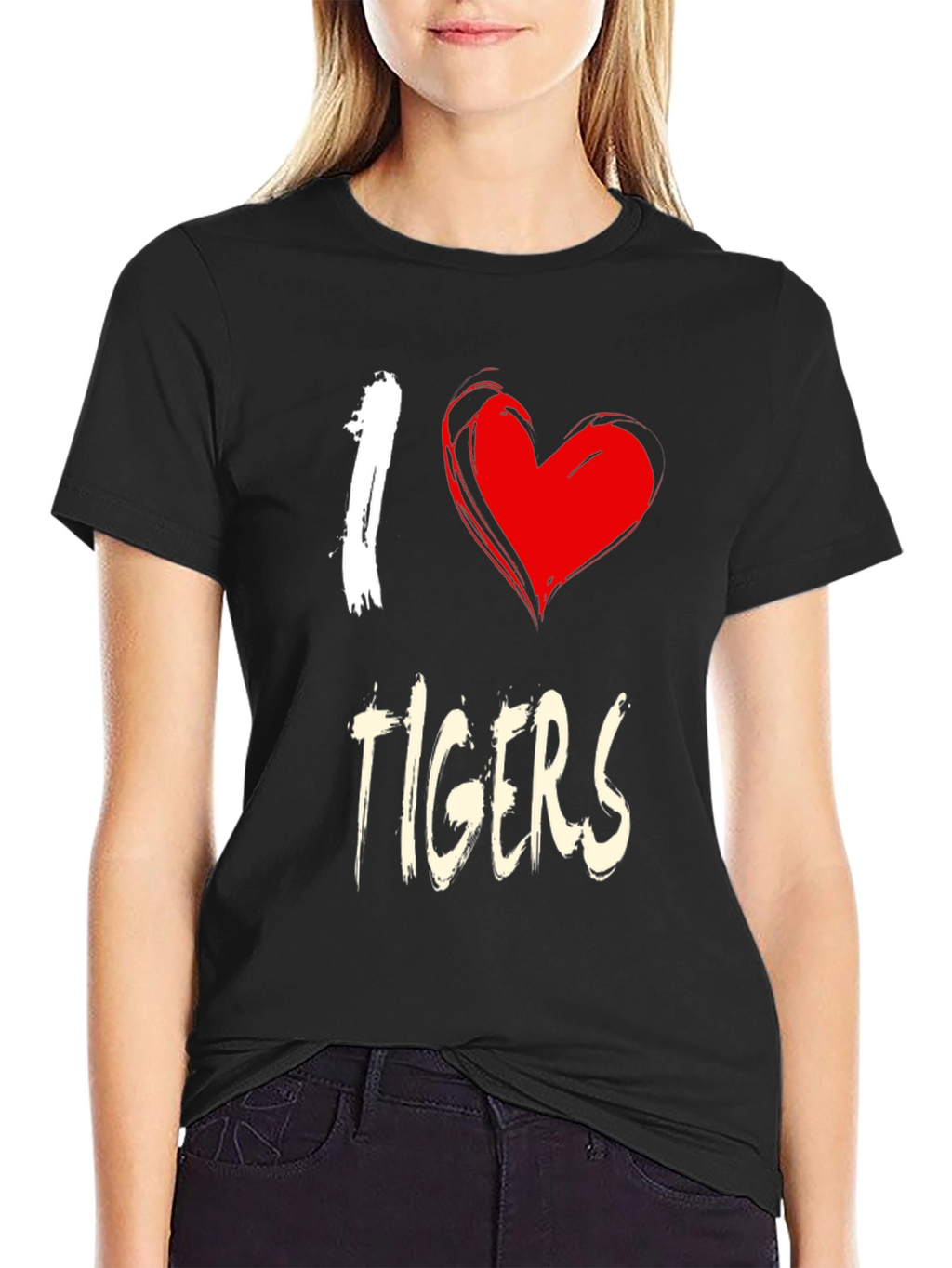 I Heart Tigers Graphic Tee - Unisex Cotton T-Shirt