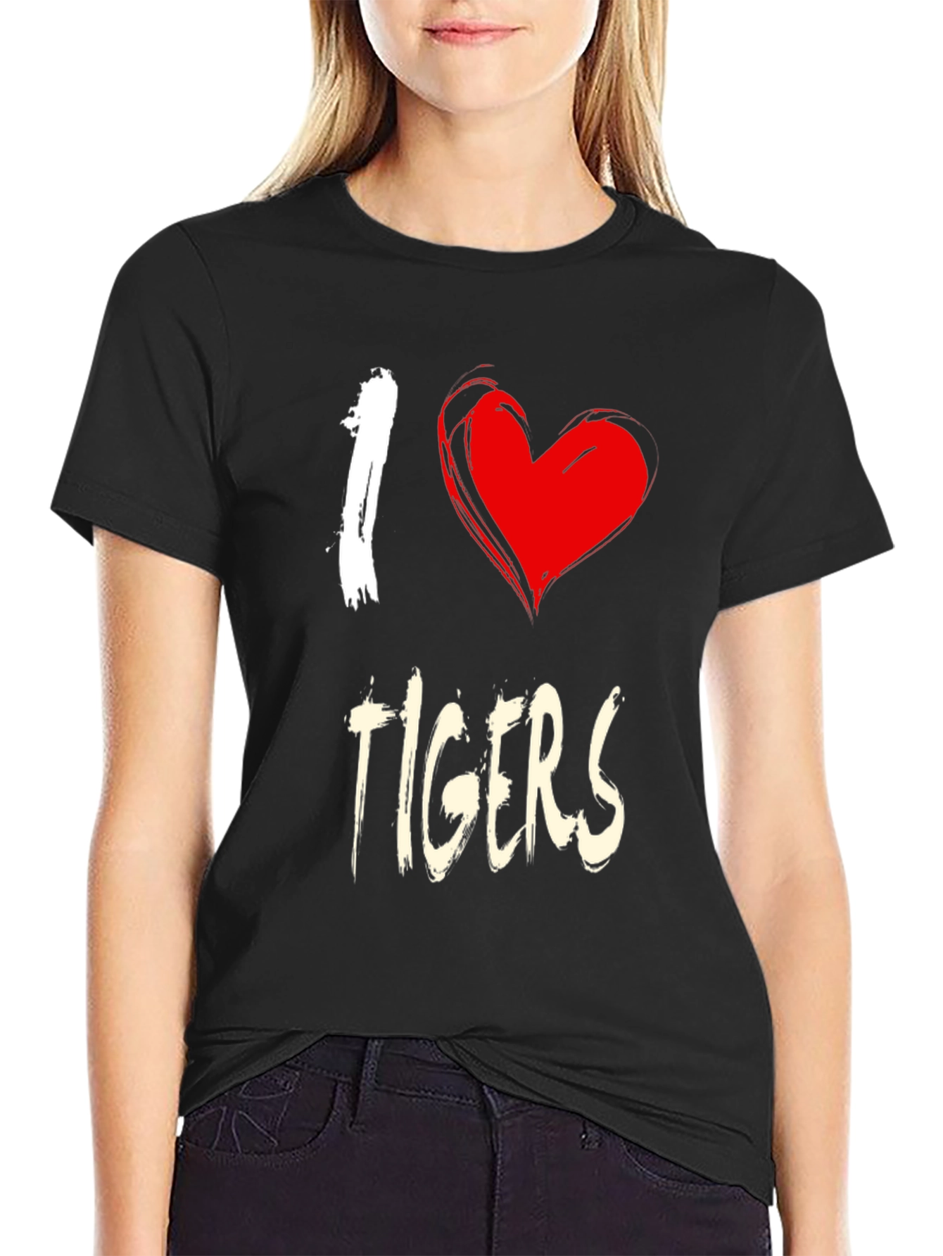 I Heart Tigers Graphic Tee - Unisex Cotton T-Shirt