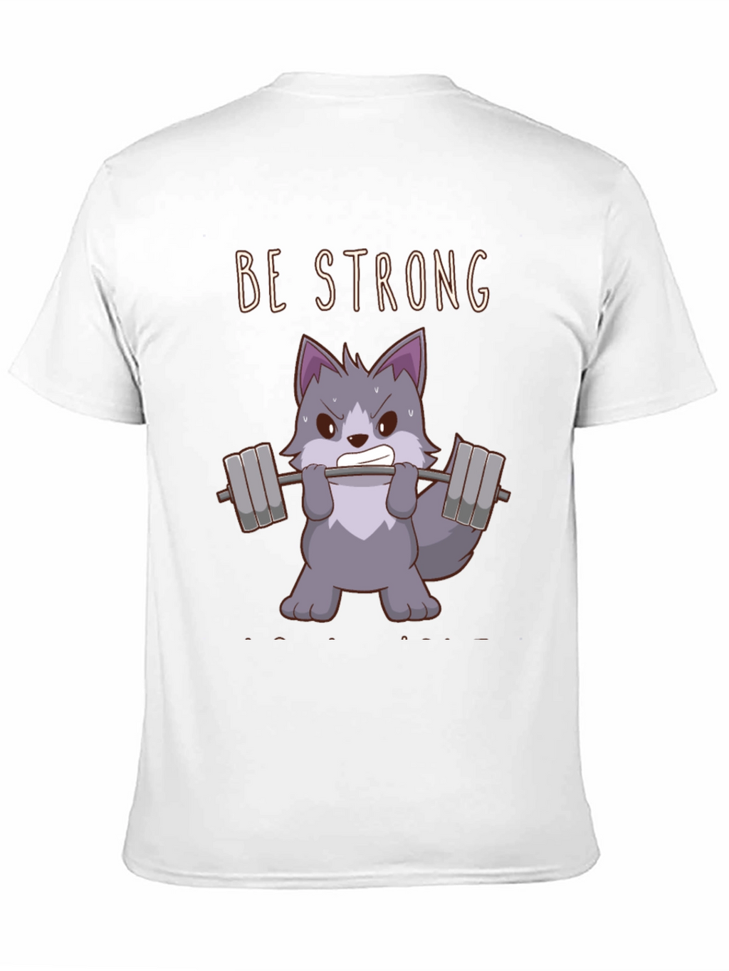Be Strong Wolf Graphic T-Shirt - Black Cotton Tee