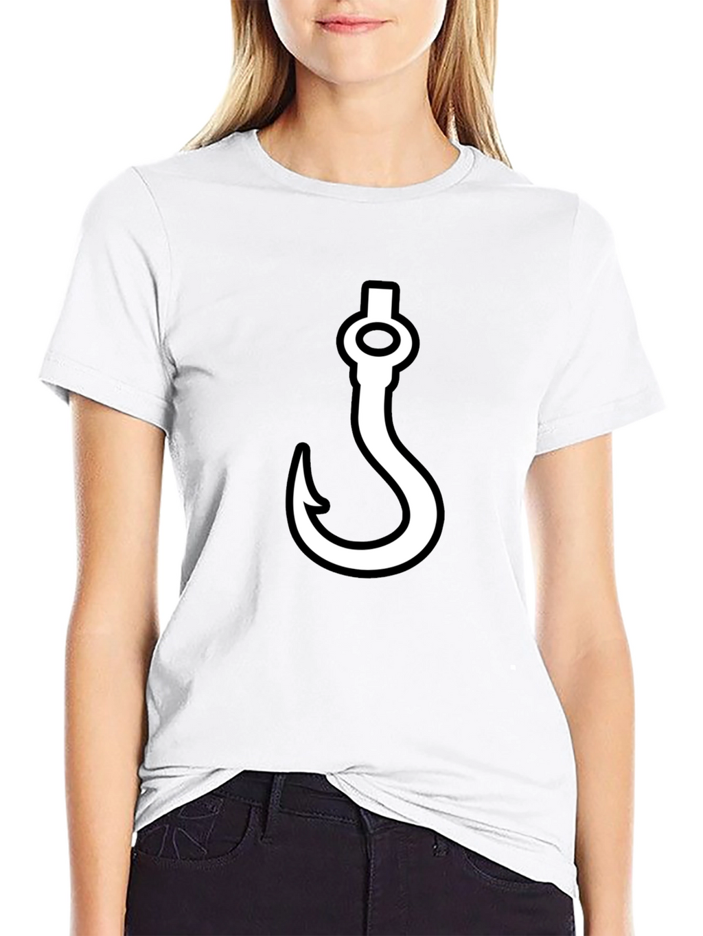 Hook Graphic T-Shirt - Black Casual Tee