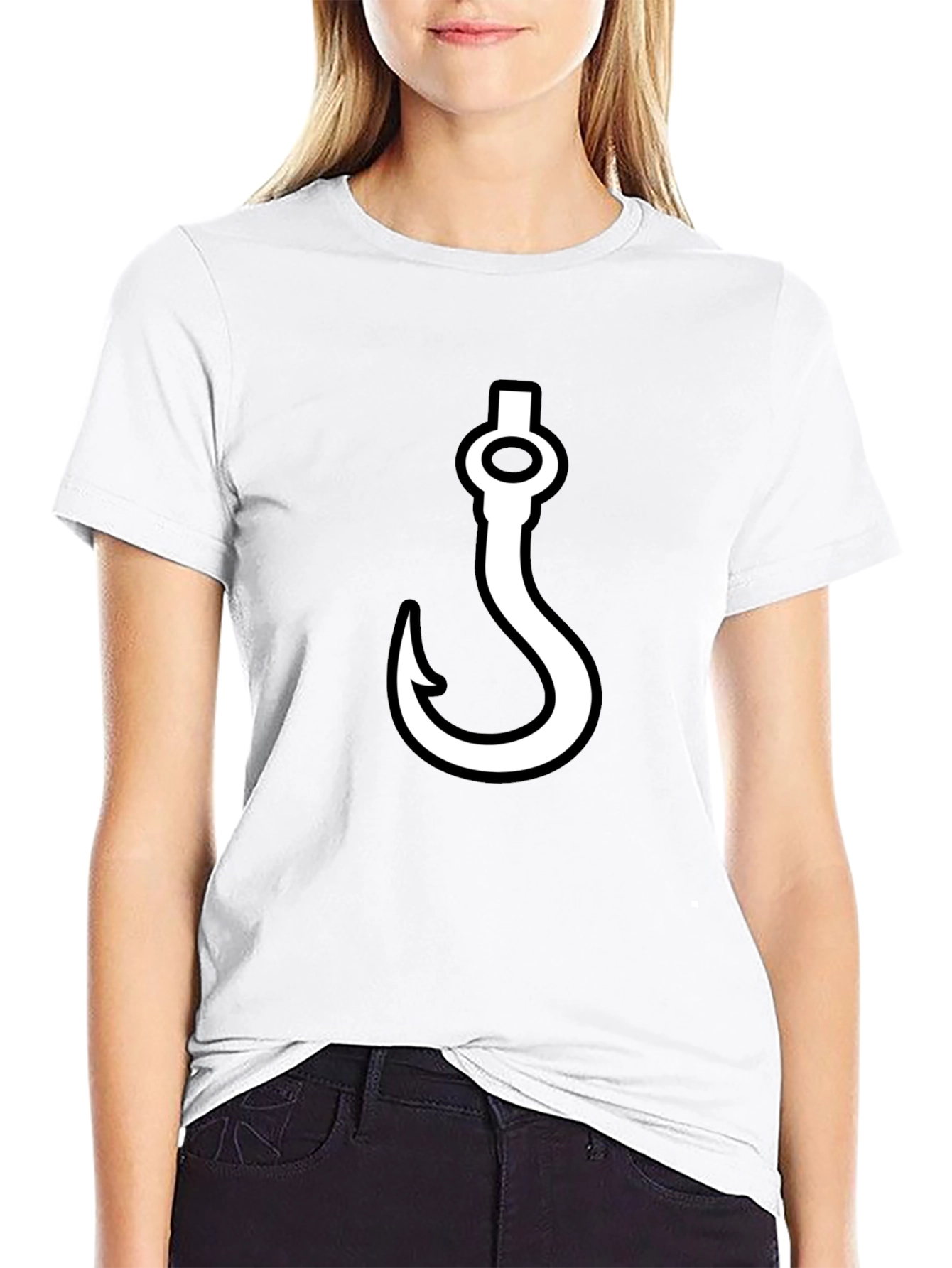 Hook Graphic T-Shirt - Black Casual Tee