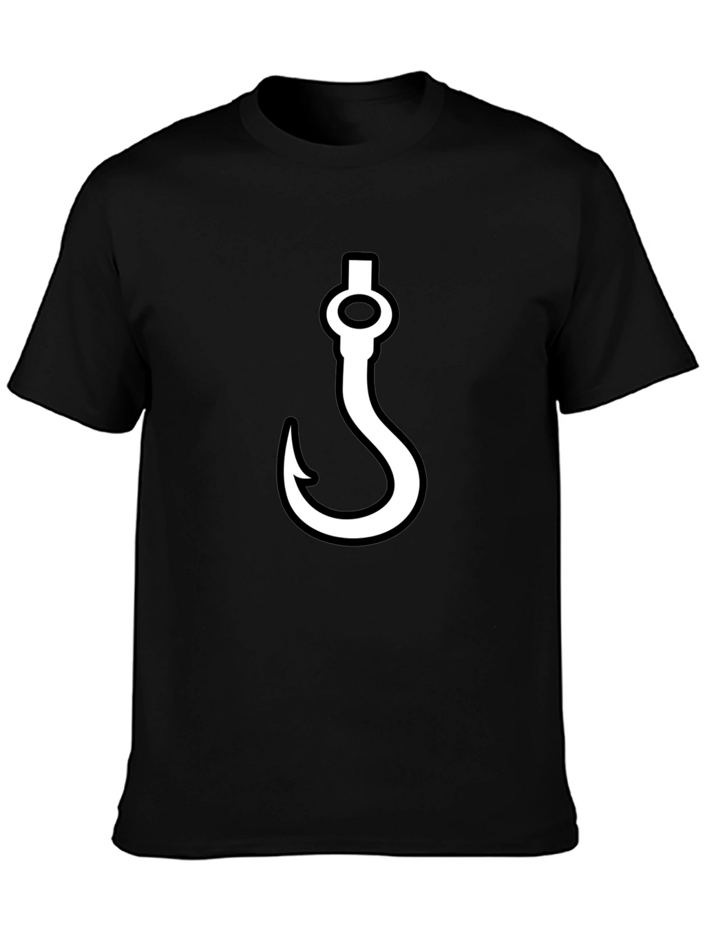 Hook Graphic T-Shirt - Black Casual Tee