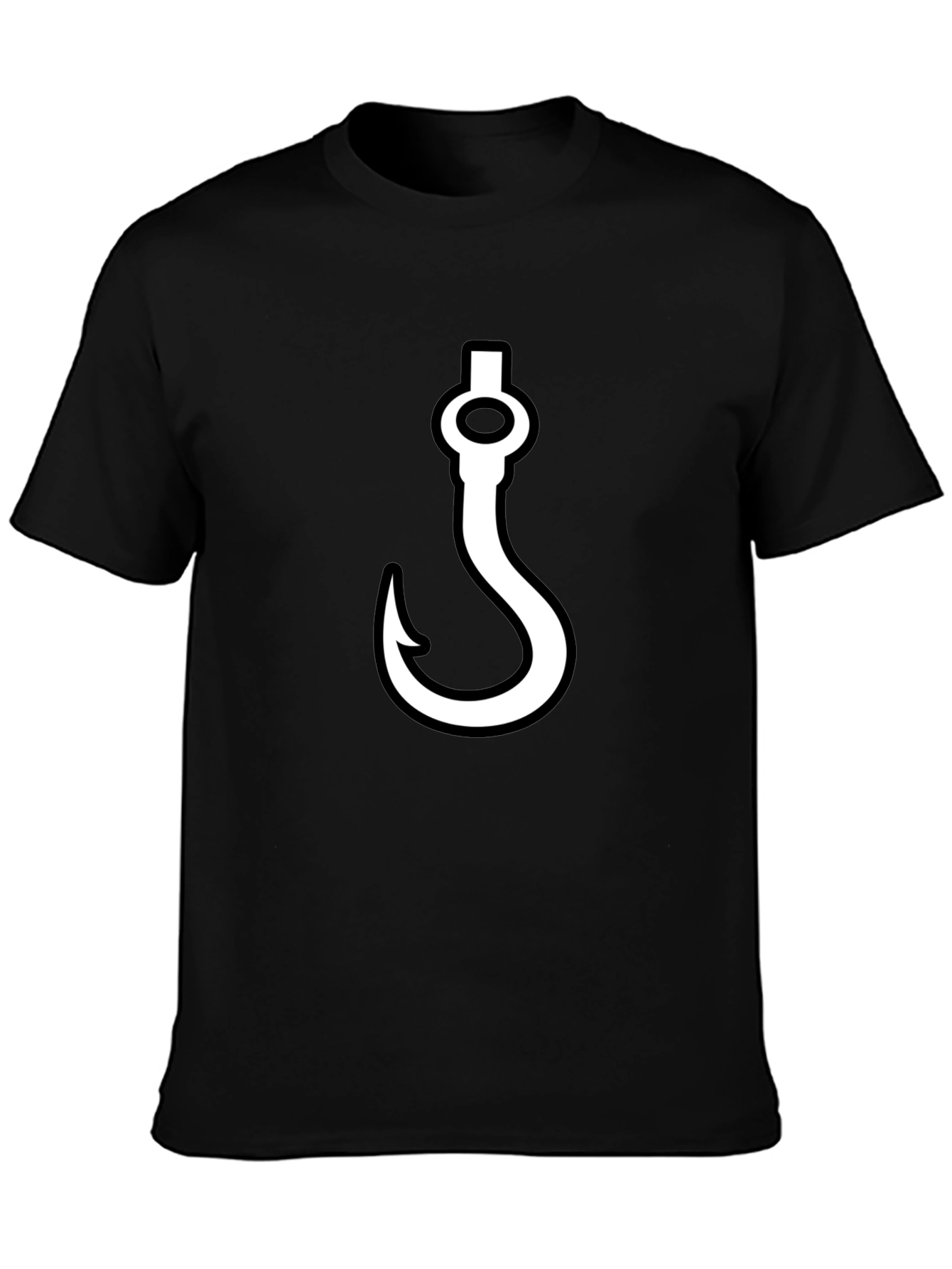 Hook Graphic T-Shirt - Black Casual Tee