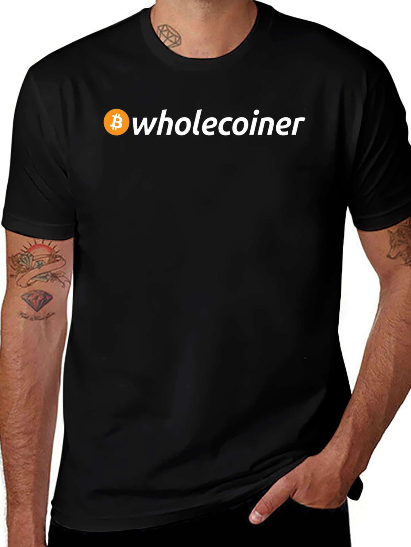 Wholecoiner Bitcoin Crypto T-Shirt - Black