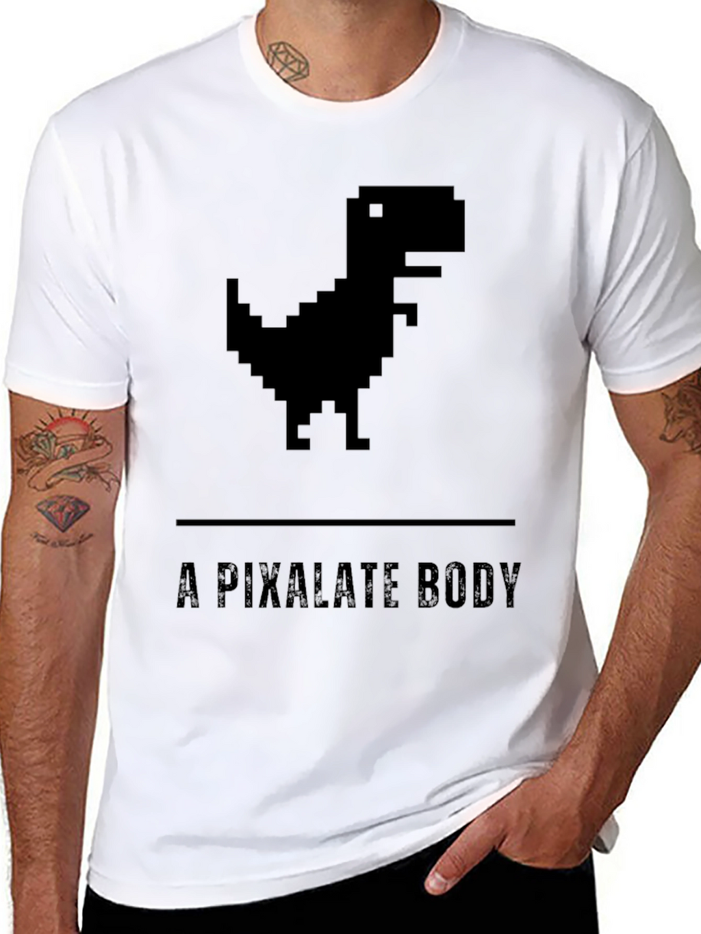 Pixelated Dino T-Shirt - A Pixelate Body