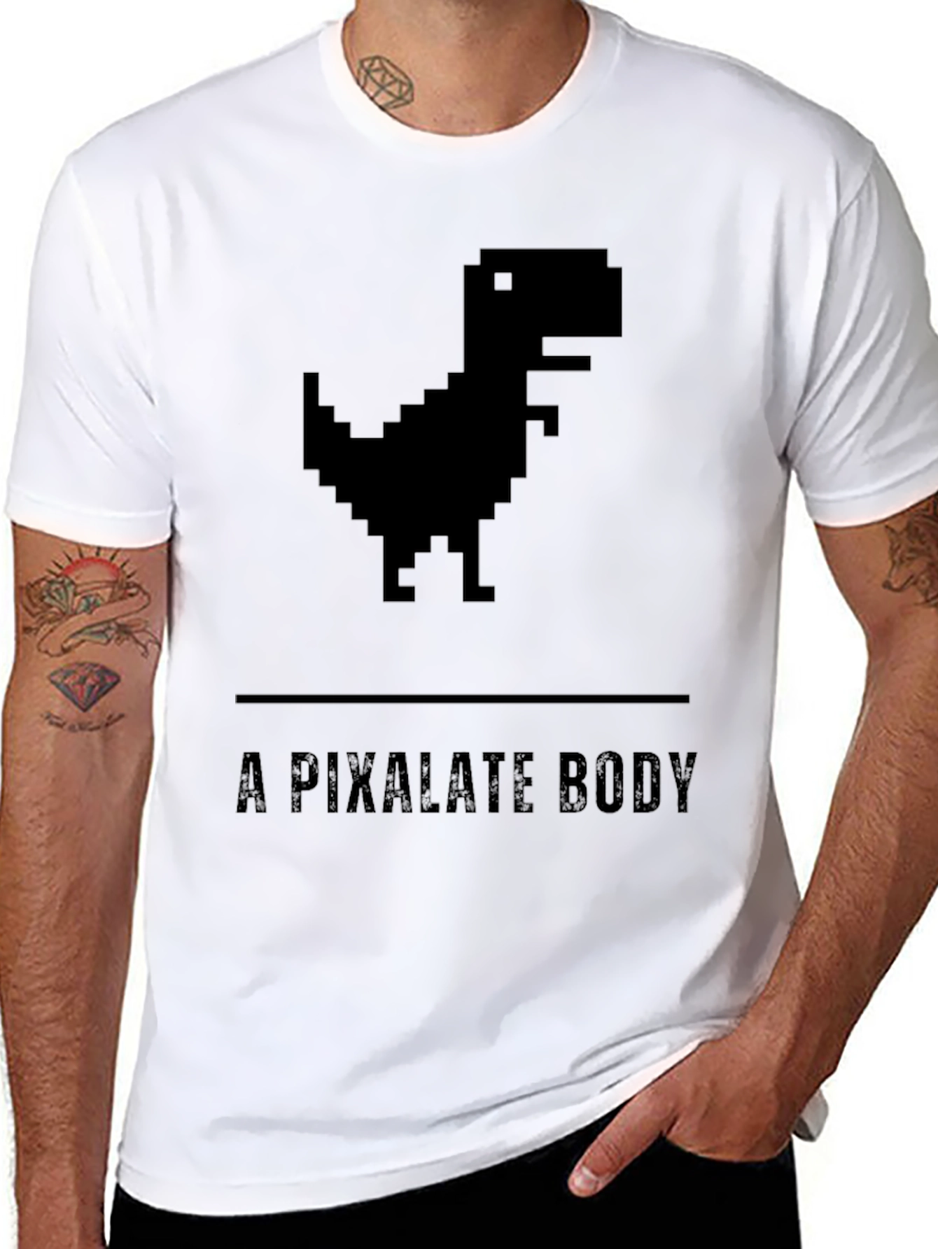 Pixelated Dino T-Shirt - A Pixelate Body