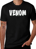 Venom Graphic Tee - Black Cotton T-Shirt