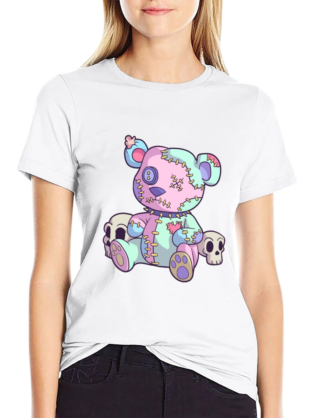 Stitched Teddy Bear Graphic Tee