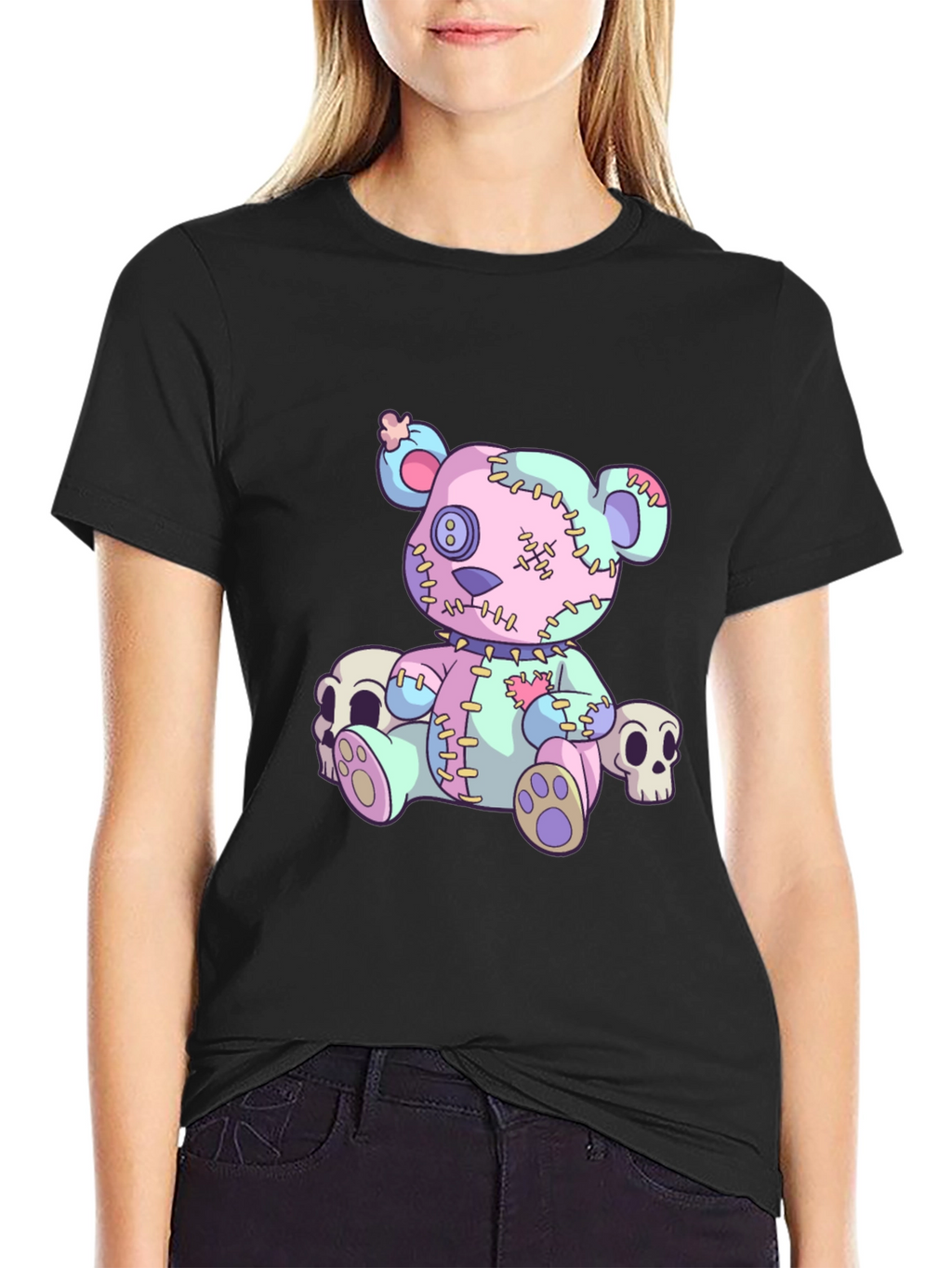 Stitched Teddy Bear Graphic Tee