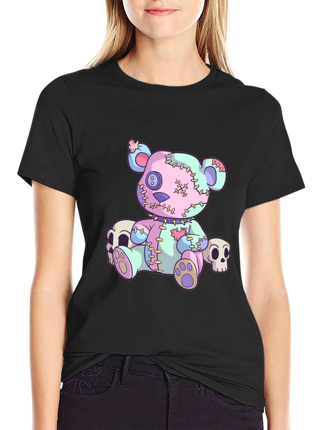 Stitched Teddy Bear Graphic Tee