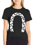 Abstract Graphic Print Crew Neck Tee