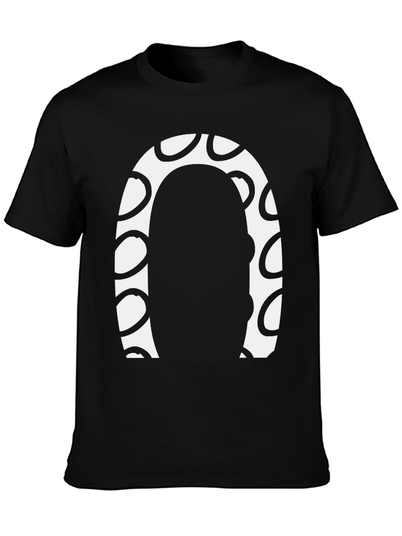 Abstract Graphic Print Crew Neck Tee