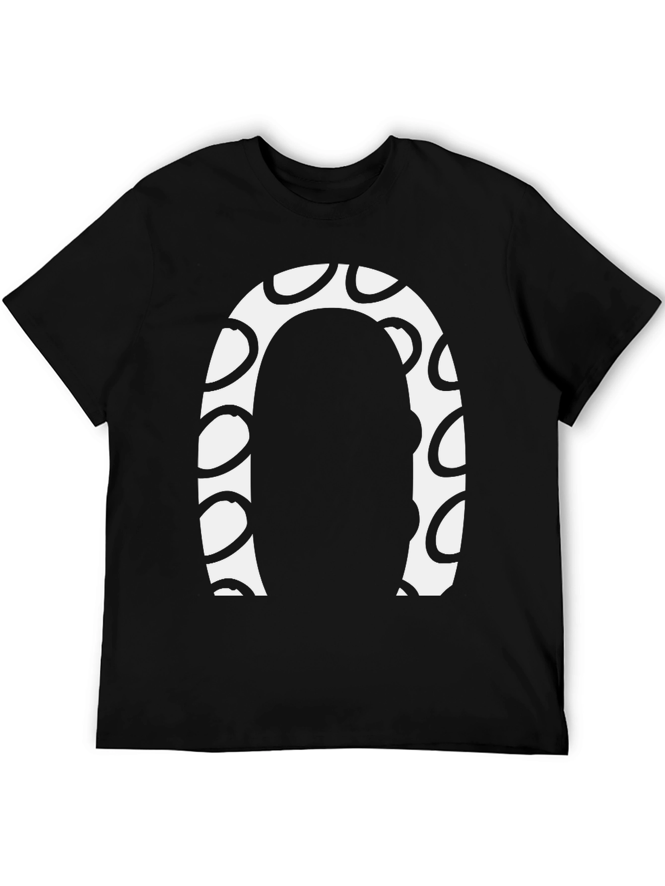 Abstract Graphic Print Crew Neck Tee