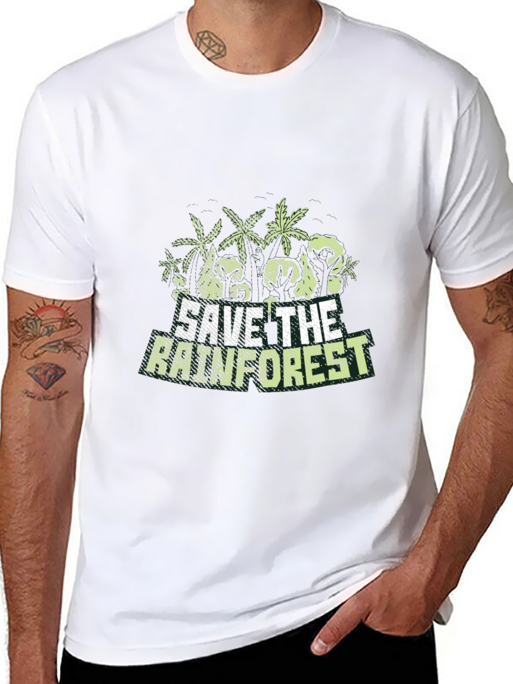Save The Rainforest Graphic T-Shirt