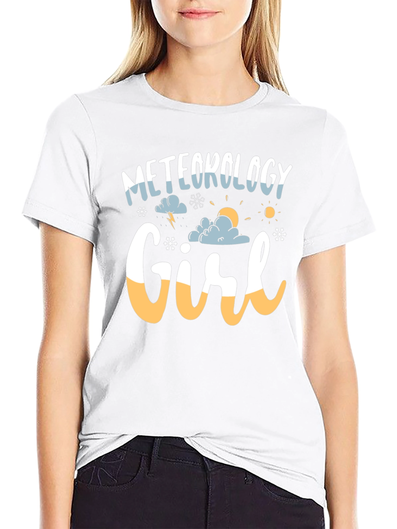 Meteorology Girl Black Graphic Tee